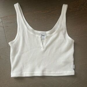 Tna waffle notch tank top, size xs